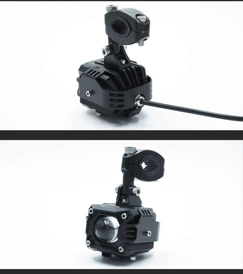 New Motorcycle Led Spotlight Electric Vehicle Paving High and Low Beam Headlight External Strong Light Super Bright Lens Headlight