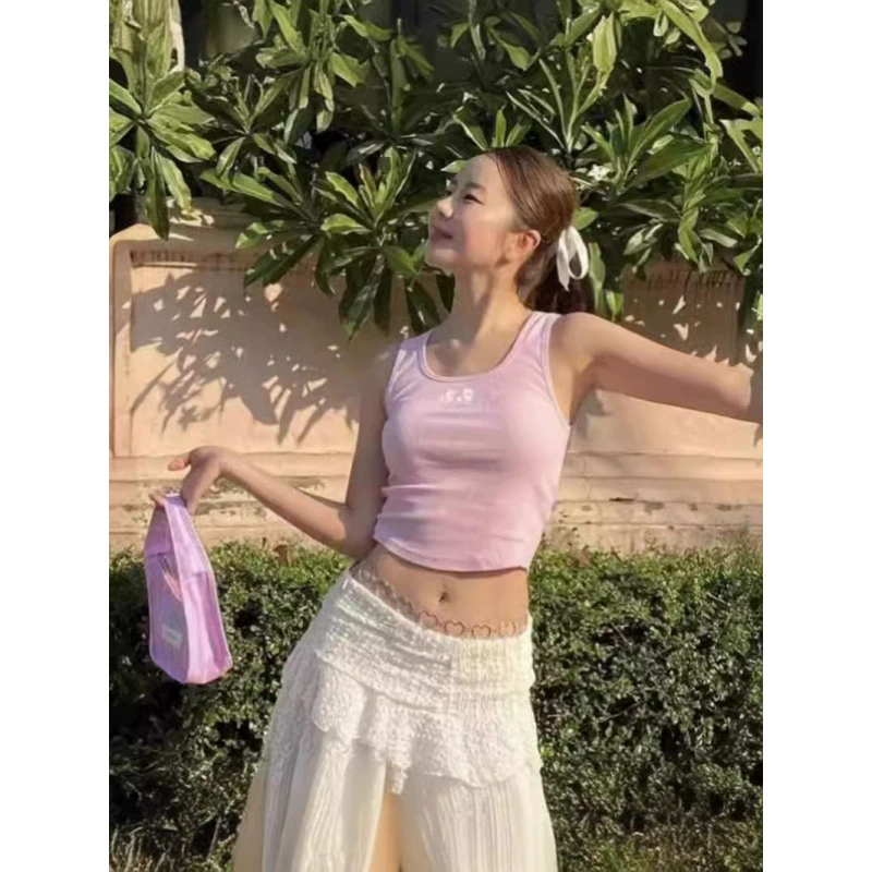 Новая летняя модная классическая майка RR, модная брендовая облегающая эластичная базовая универсальная майка