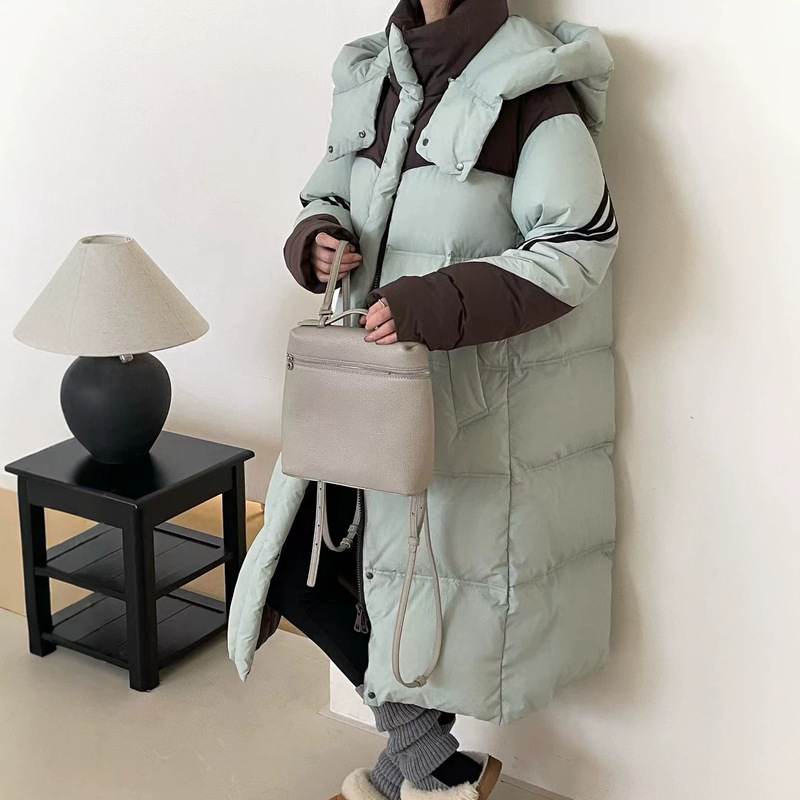 Special offer: 2026 winter new women's long thick hooded down jacket, fashionable, versatile, casual, and warm outerwear