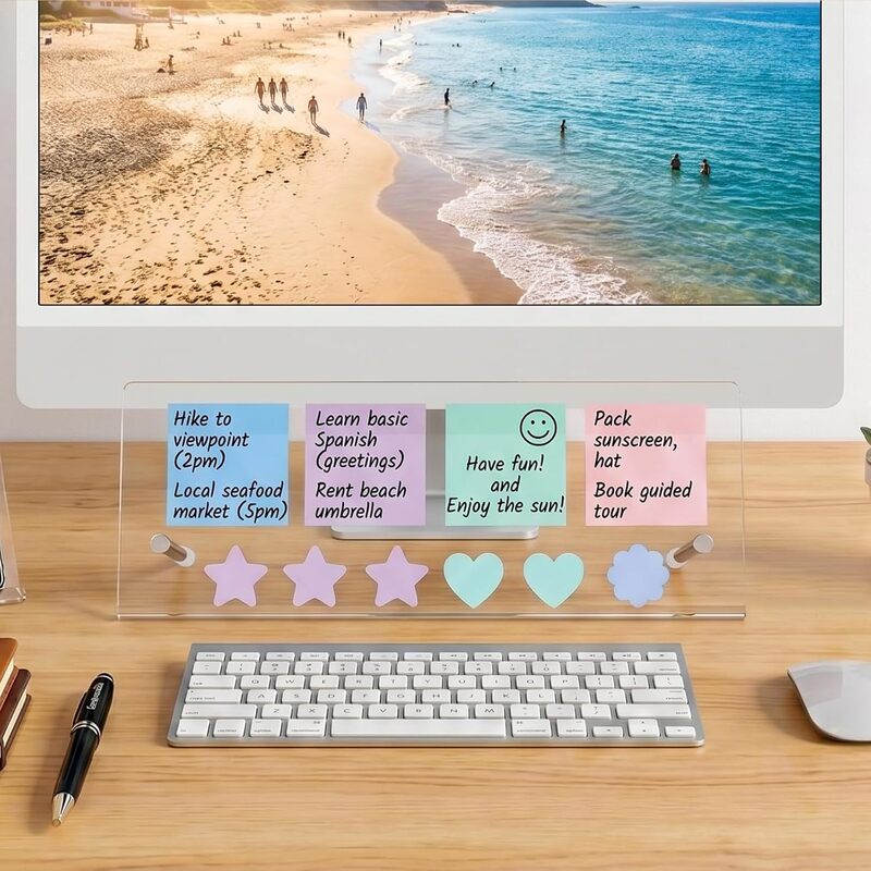 Monitor Memo Board Stand 14"X5", Suitable for Office Organization Memos and Computer Note Holders Monitor Memo Board Stand 14"X5", Suitable for Office Organization Memos and Computer Note Holders