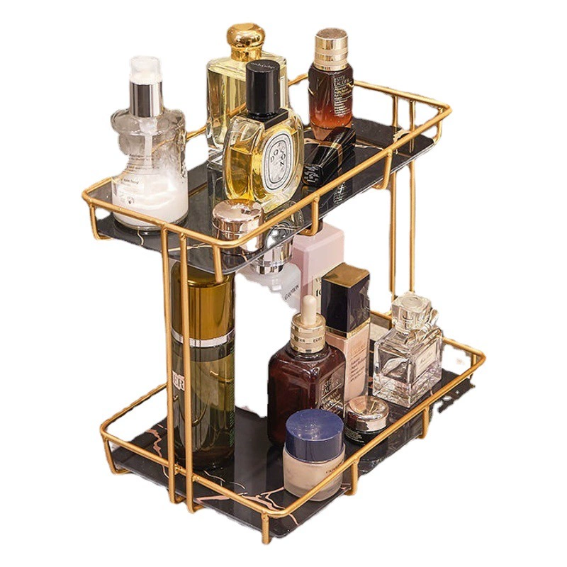 Легкий Роскошный Туалет Ванная Комната Стеллаж Для Хранения Настольный Умывальник Косметическая Коробка Туалет Столешница Стеллаж Для Хранения