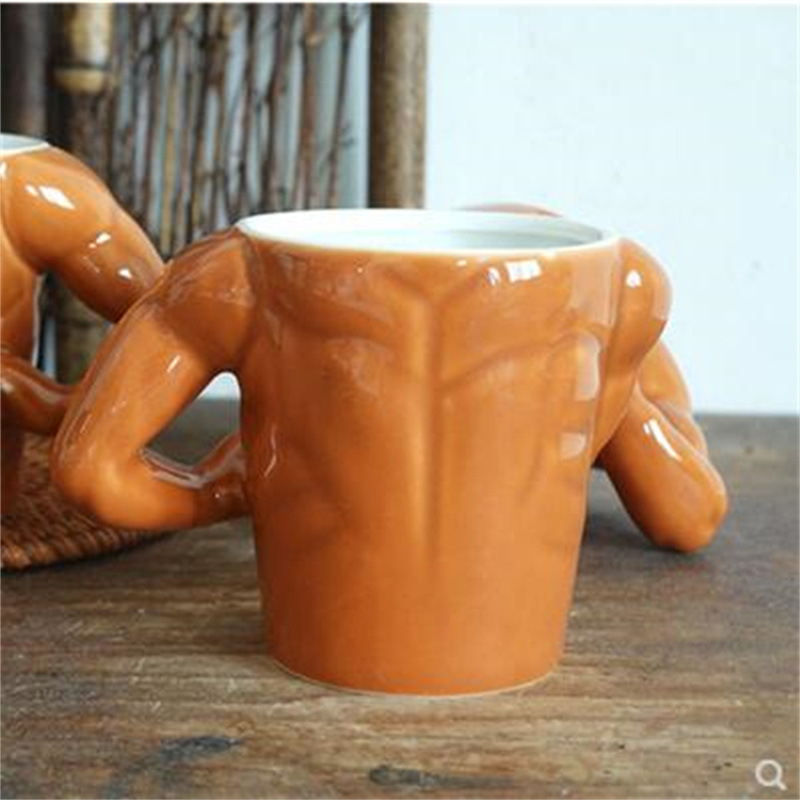 Taza de los hombres feroces taza muscular Taza de cerámica personalidad creativa taza de agua taza de café Taza de cerámica niños taza de gran capacidad