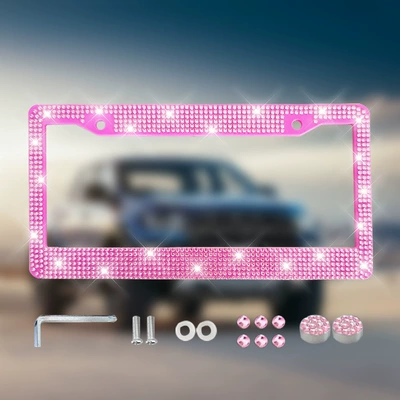 American, Canadian and Mexican Universal License plate holder/license plate holder - round-hole-single-piece-powder