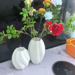 ホームインスタイル北欧白模造セラミック花瓶リビングルーム模擬花装飾品クリエイティブ新鮮なフラワーアレンジメントポット