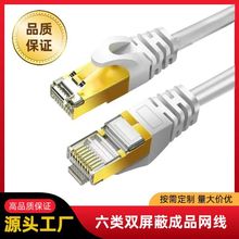 cat6A双屏蔽成品网线6类带地线抗干扰五类屏蔽新能源sftp网线