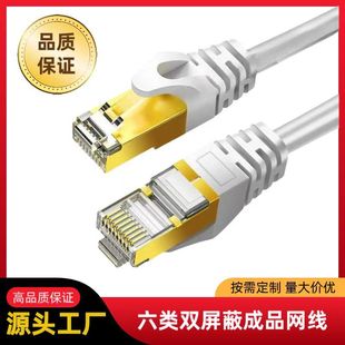 Cat6A Double-Shielded Finished Network Cable Category 6 with Ground Wire Anti-Interference Category 5 Shielded New Energy Sftp Network Cable