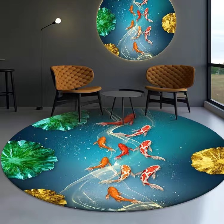 X24 새로운 라운드 매트-04 [물고기 시리즈]]