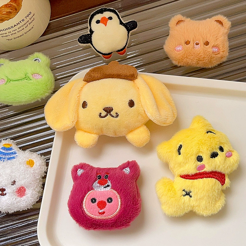 Cartoon plush doll, cute creative accessory with accessories, semi-finished product, handmade, wholesale