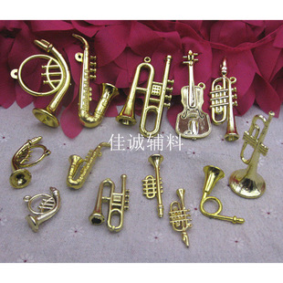 Cross-Border Christmas Tree Decorations, Electroplated Gold and Silver Small Instruments, Small Handicrafts, DIY Small Pendants, Various Styles