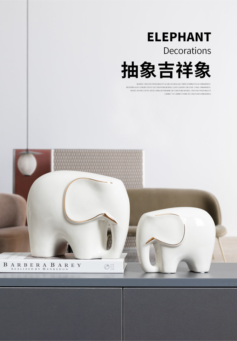 景德镇现代创意吉祥萌系陶瓷摆件可爱动物办公室桌面家居装饰品-阿里巴巴