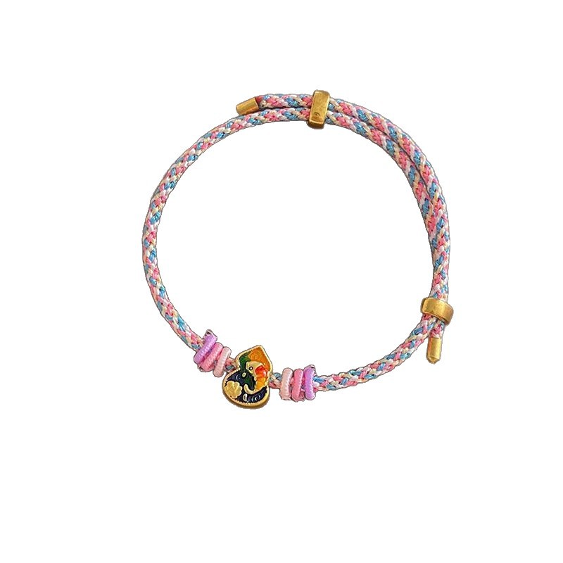 Festival del Barco del Dragón tejido a mano goteando calabaza de flores de aceite pulsera de calabaza de árbol ligera de lujo pulsera de nicho estilo nacional joyas