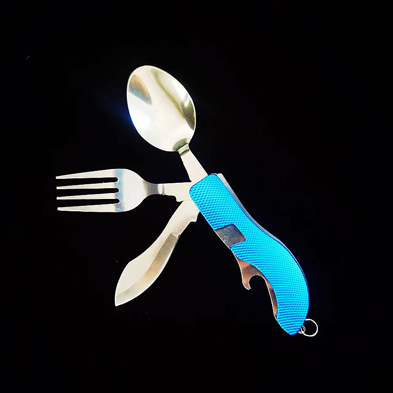 キャンプ食器折りたたみナイフフォークスプーンセット食器洋食ナイフフォーク多機能ナイフ分解食器|undefined