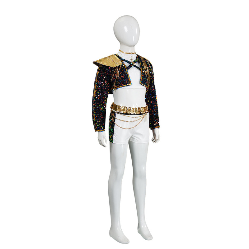 K-POP猎魔女团女团cos服鲁米黑色打歌服舞台演出服cos服跨境新品|undefined