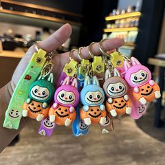 跨境南瓜labubu拉布布钥匙扣挂件可爱万圣节包包挂件挂饰礼品批发
