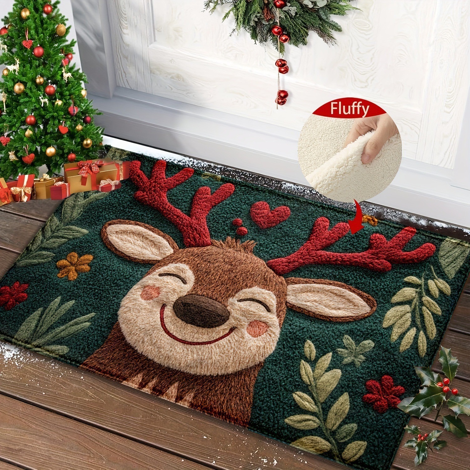 New Cartoon Crystal Velvet Floor Mats, Entrance Floor Mats, Door Decorative Floor Mats, Door Mats, Foot Mats