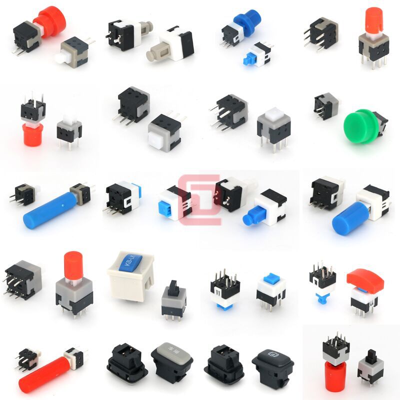 供应自锁按键开关5.8X5.8/7X7/8X8/8.5X8.5平头单排双排自锁开关