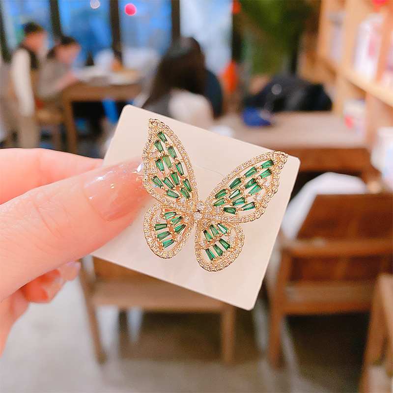 Rings Classification 1 Piece Quantity Simple Style Butterfly Copper Inlay Zircon Rings