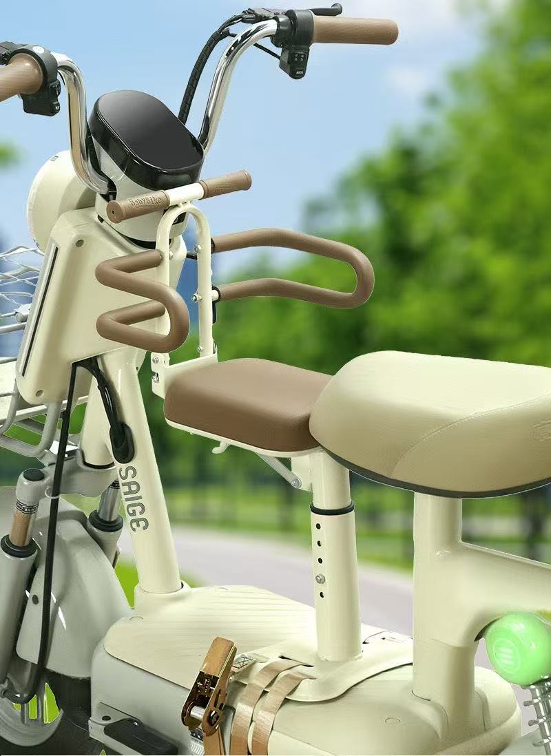 Front-Mounted One-Touch Folding Baby Seat for Electric Vehicles, Universal Type for Electric Bikes, Foldable Child Seat