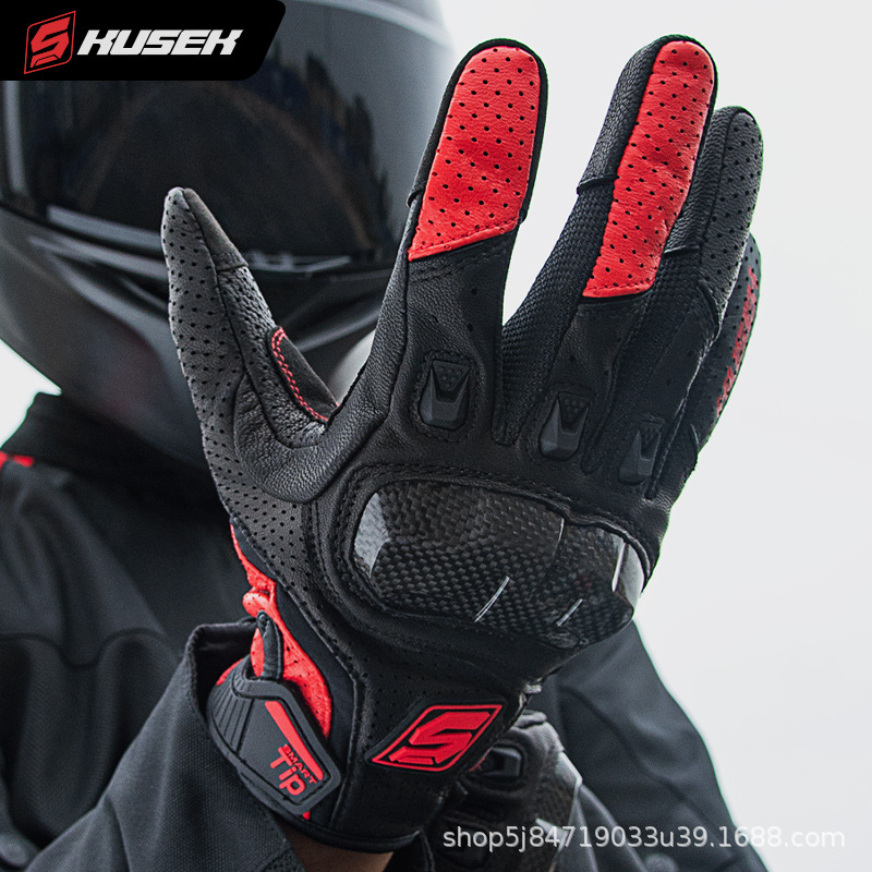 Guantes de ciclismo de motocicleta para hombre al aire libre equipo de carreras de locomotoras de cuatro estaciones todoterreno anti-caída invierno frío verano transpirable