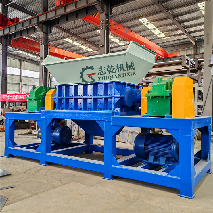 橡胶双轴撕碎机 新型生活垃圾粉碎处理设备 旧衣服皮革撕碎机厂