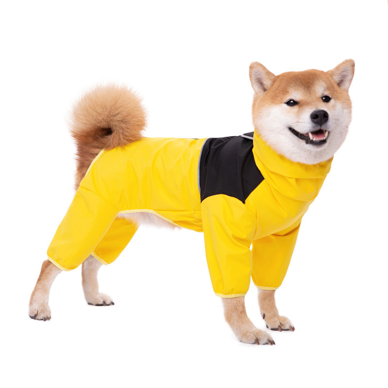 中大型犬クロスボーダーラブラドール金毛柴犬四脚防水ペット犬犬レインコート突撃服卸売り|undefined