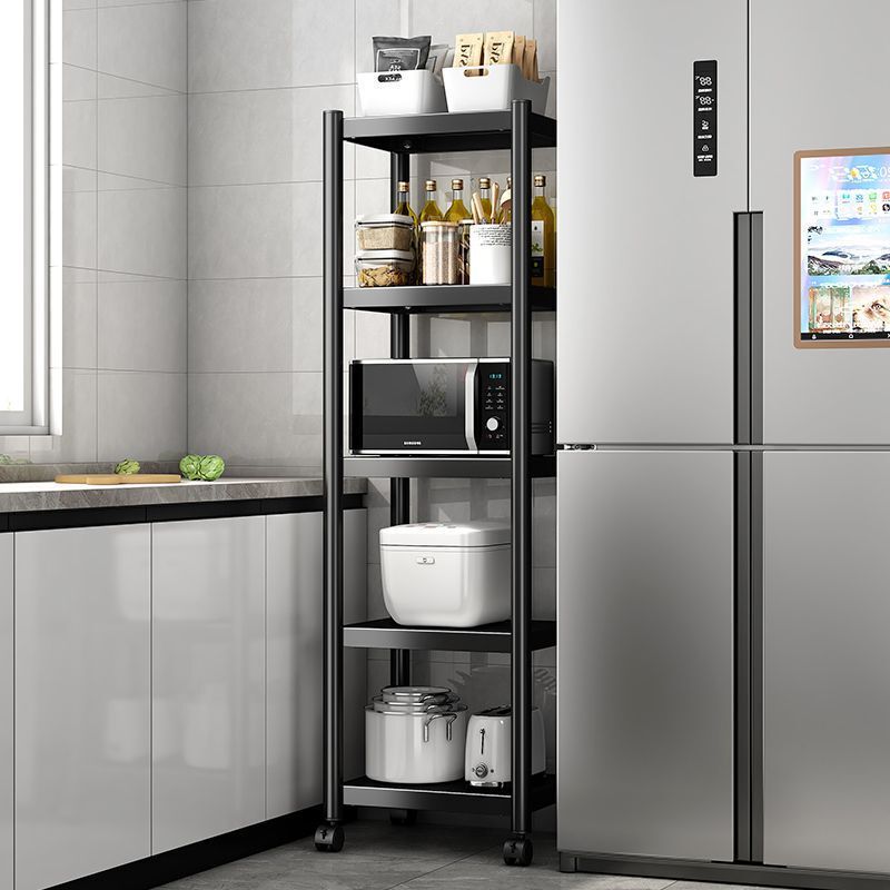 Kitchen Storage Rack Floor Multi-layer Microwave Oven Rack Refrigerator Gap Storage Rack Pot Storage Rack Thickened Baking Paint Kitchen Storage Rack Floor Multi-layer Microwave Oven Rack Refrigerator Gap Storage Rack Pot Storage Rack Thickened Baking Paint