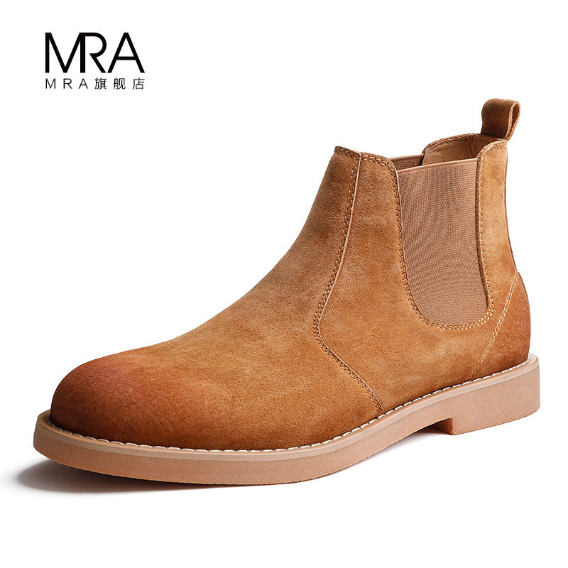 Mra botas Chelsea botas hombre estilo británico zapatos altos Martin botas primavera retro zapatos de algodón de nieve botas cortas