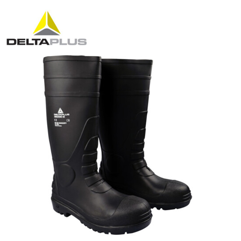 代尔塔301407  PVC防滑防水防砸防刺穿 耐油耐酸碱高帮安全水靴