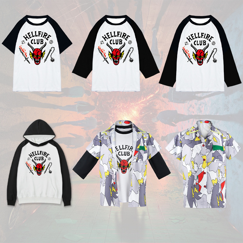 American TV series Strange story 4 cotton T-shirt cosplay sweater Stranger Things short sleeve shirt cross-border