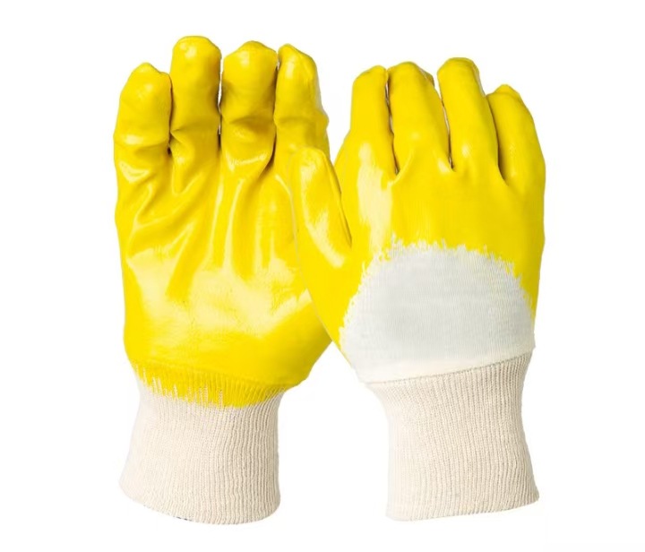 Guantes de caucho de nitrilo grueso resistente al aceite resistente al desgaste anticorrosión resistente al ácido y alcalino resistente al envejecimiento galvanizado maquinaria de reparación de automóviles industria pesada