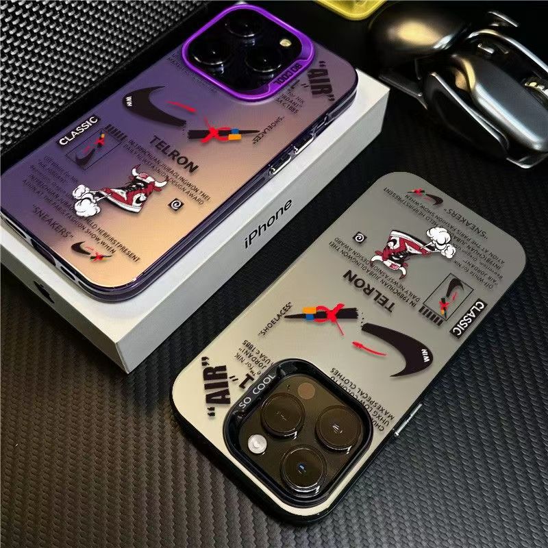 Fashionable Brand Broken Hook Suitable for Apple 16 Mobile Phone Case Iphone15/14/13Pro Color Silver Case Xsmax Classy Trendy