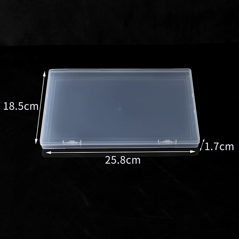 Прямоугольная пластиковая коробка PP прозрачная коробка квадратная упаковка пластиковая коробка B04 большая коробка для хранения плоская коробка через границу 1.7cm