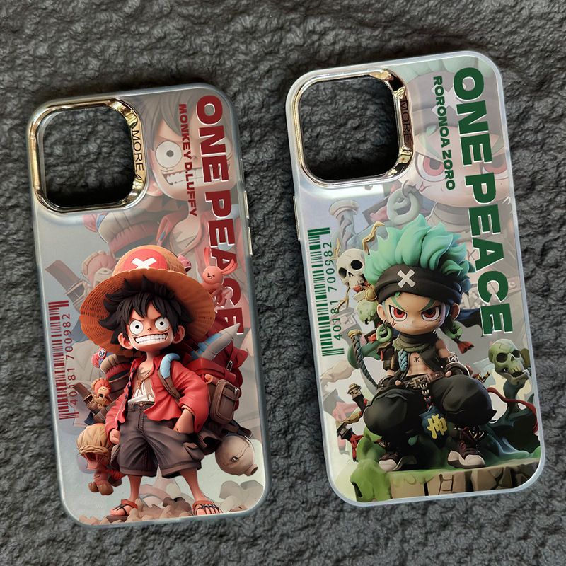 Naruto Luffy Anti-Drop Phone Case 17Promax Silver Case Apple 16 Protective Case 15 Anime 14 Electroplated 13 Hard Naruto Luffy Anti-Drop Phone Case 17Promax Silver Case Apple 16 Protective Case 15 Anime 14 Electroplated 13 Hard