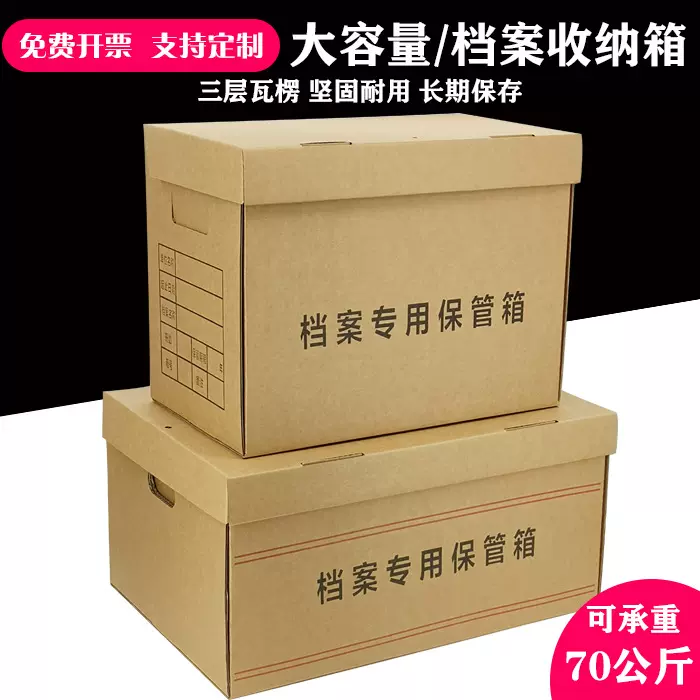 档案专用箱会计凭证收纳箱办公文件收纳档案箱财务资料整理箱收纳