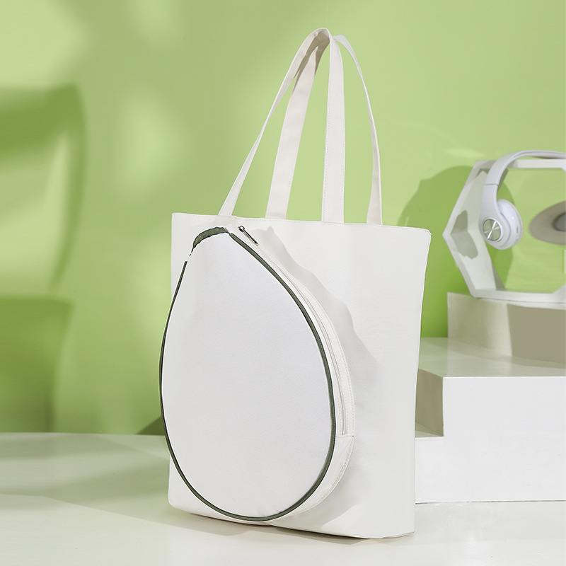 Korean Style New Tennis Bag Women's Single Pack Portable Simple Shoulder Squash Racket Bag Large Capacity Canvas Waterproof