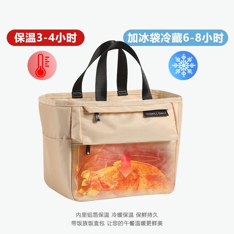 北欧スタイルの防水ランチボックスハンドバッグアルミ箔断熱バッグランチバッグ仕事用ランチボックスバッグポータブル学生ランチバッグ|undefined
