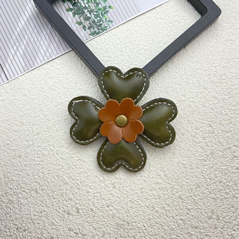 跨境太阳花皮革钥匙扣挂件小雏菊miu系列搭配手机壳挂坠箱包配件|undefined