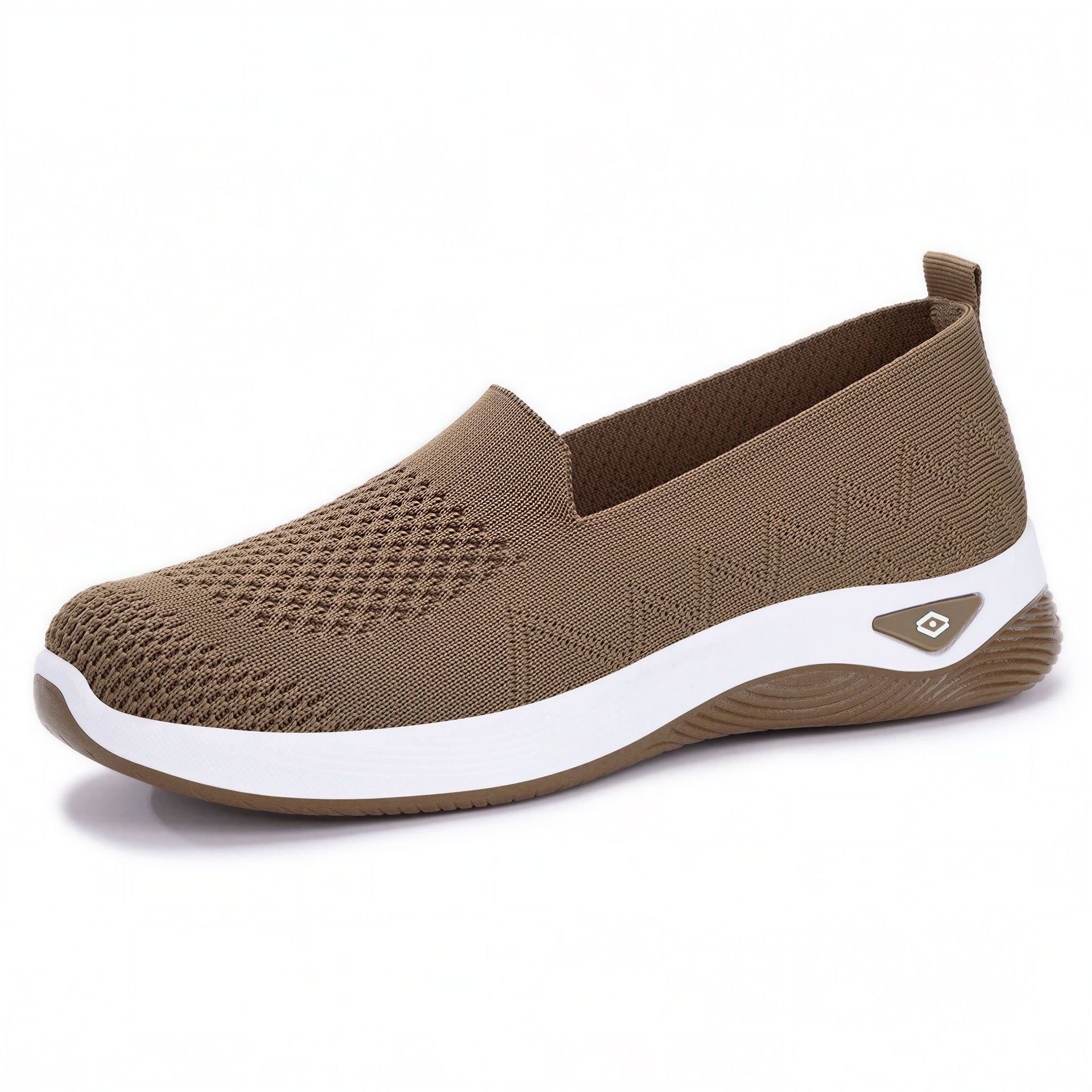 Zapatos mujeres de mediana edad verano transpirable y cómodo fábrica de zapatos simples ventas directas de suela suave casuales zapatos de malla para mamá