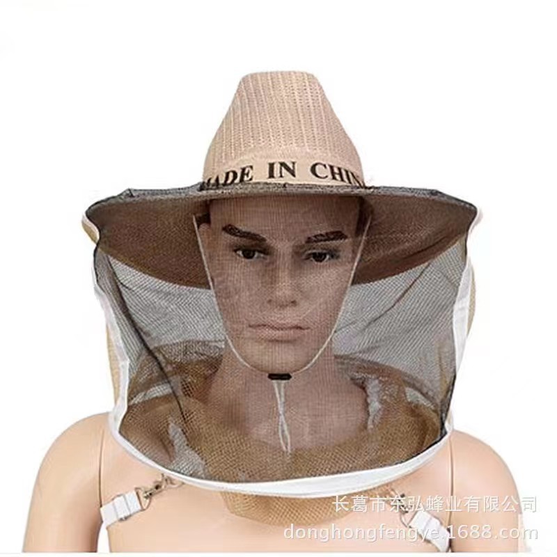 Beekeeping tools bee hat cowboy bee hat anti-bee hat thick steel ring bee tool wholesale bee clothes bee hat