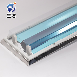 Stainless Steel Double-Tube Straight-Edge Purification Lamp Dust-Proof and Waterproof Embedded Clean Workshop Flat-Panel Lamp for Hospital Clean Room