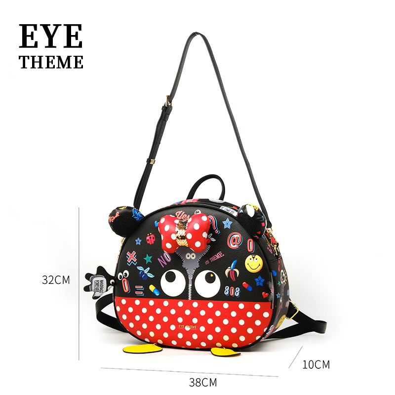 Mujeres de gran capacidad de banca encantadora cartoon zipper lichi mochila multipropósito 2677 - 1 #