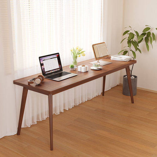 Long table Internet celebrity rectangular office desk home double desk modern minimalist computer table solid wood leg workbench