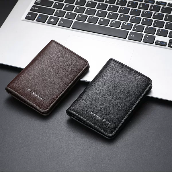 2025 New Men's Simple Wallet Litchi Pattern Thin Multi-Card Card Card Case Convenient