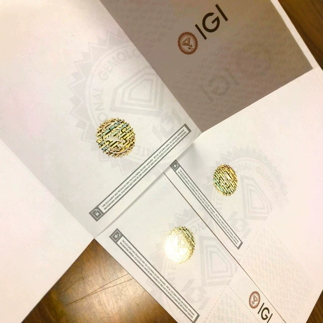 Сертификат идентификации ювелирных изделий