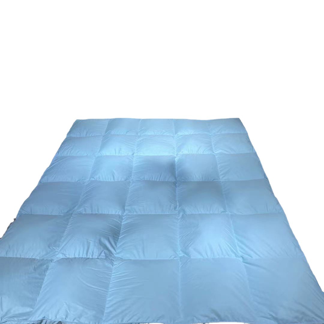 Foreign trade export 100 cotton down feather mattress five-star hotel cotton fluffy white goose feather comfortable mat