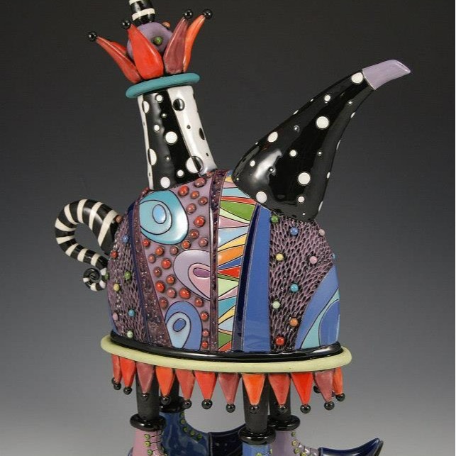 Teapot ornaments-purple