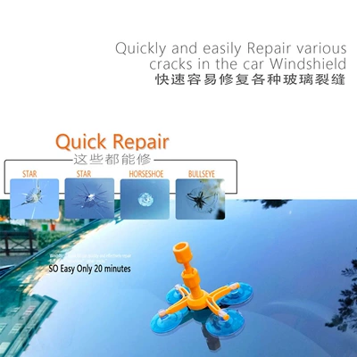 Windshield Repair Tool Kit, Glass agent