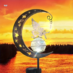 1Pc Solar Iron Moon Fairy Lawn Light Exquisite Elf Fantasy
