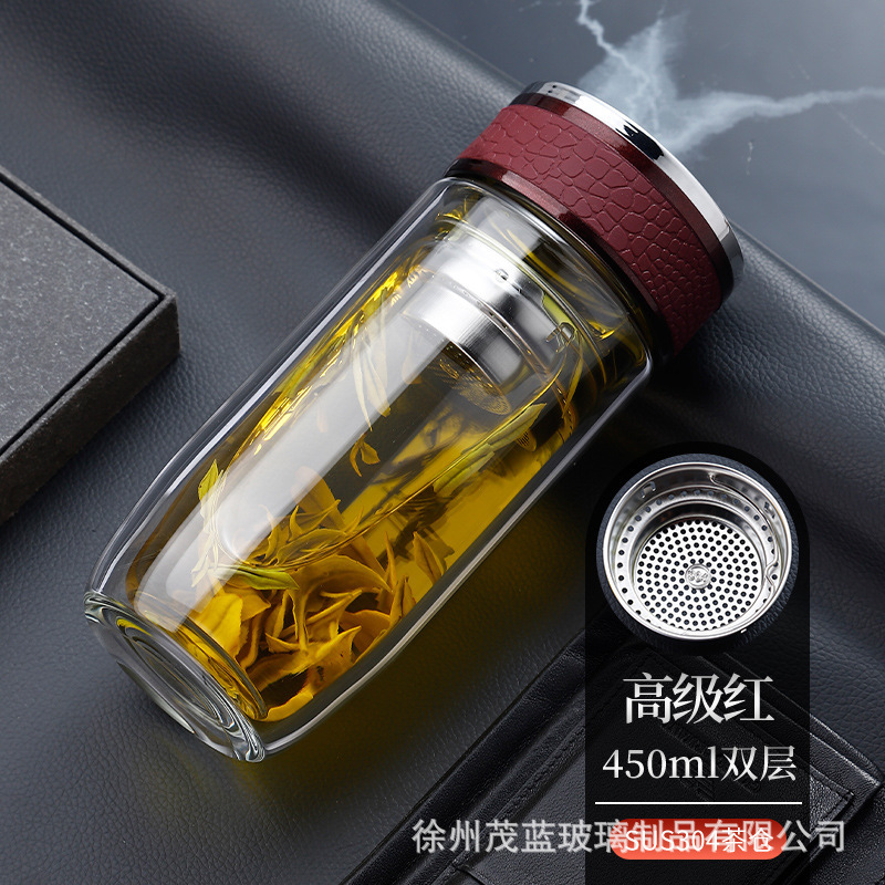 egg cup wholesale high temperature resistant large capacity double layer glass cup advertising gifts business cup car tea cup spot