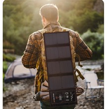 现货Sunpower28瓦太阳能折叠包便携式4折手提太阳能户外应急充电